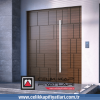 Camsız Ceviz Kaplama Modern Villa Kapısı Camsız Ceviz Kaplama Modern Villa Kapısı