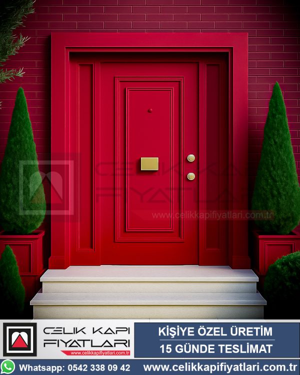 Manhattan-Villa-Kapisi-Kirmizi-2-Celik-Kapi Manhattan-Villa-Kapisi-Kirmizi-2-Celik-Kapi